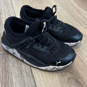 PUMA Pacer Marble Black & Pink Toddler Girls Sneakers Size 8